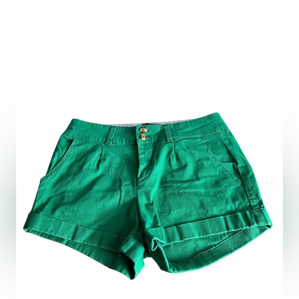 Ambiance High Waist Green Women's Shorts